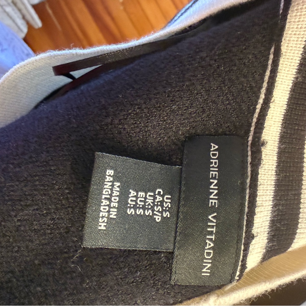 Adrienne Vittadini Black Cardigan with Cream Accents - Picture 5 of 8